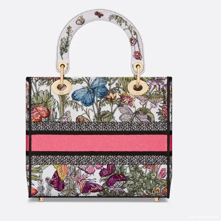 Cheap Millefiori Canvas Bag Lady Medium Mexico D-lite Pink White Motif 0509 Luxury
